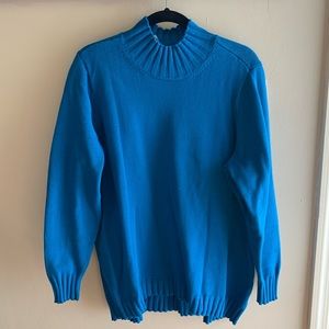 Denim & Co. Essentials Mock Neck Sweater with Hi-Low Hem